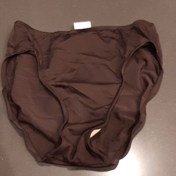 Brown and Turquoise Leaf Print 2 Piece Swimsuit - Picture 8 of 12